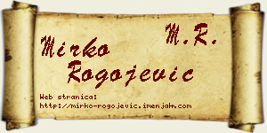 Mirko Rogojević vizit kartica